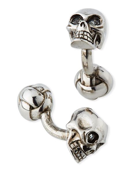 alexander mcqueen skull cufflinks